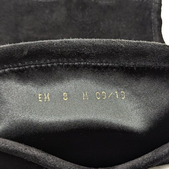 Stuart Weitzman Women Lowland Black Suede OTK fashion Boots size 8 - Picture 7 of 11